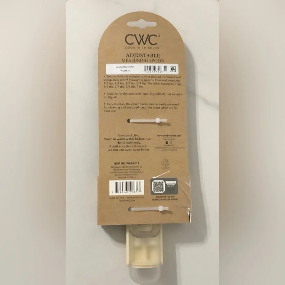 Cream adjustable Measuring Spoon
